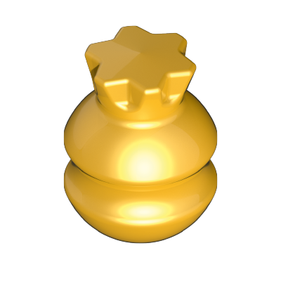 Playmobil 30 05 8743 Gold Knob, round, with crown on top 70397