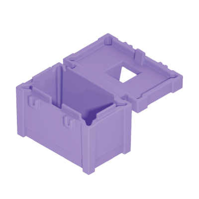 Playmobil 30 08 1063 light purple Box, hinged lid, handle on top 70514