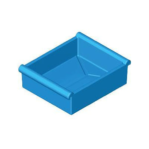 Playmobil 30 22 0923 Blue Storage box, rectangular, shallow, grips on short edges