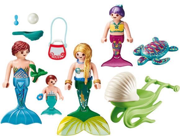 Playmobil 70100 Mermaid Family with Shell Stroller