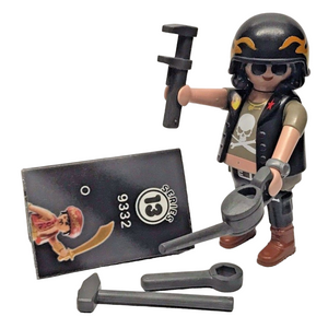 Playmobil FI?URES 9332 SERIES 13 boys BIKER mechanic