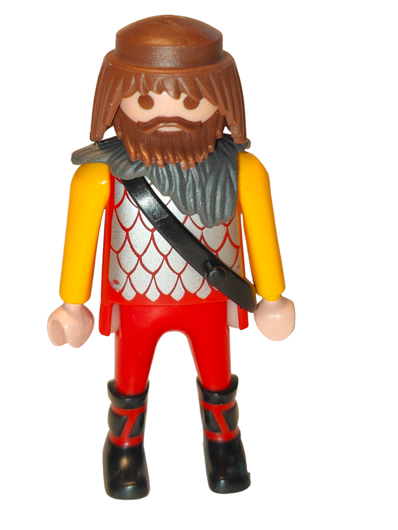 Playmobil 30 00 1222 Dragon Knight, brown beard, red and yellow clothes 3319, 5757, 7770