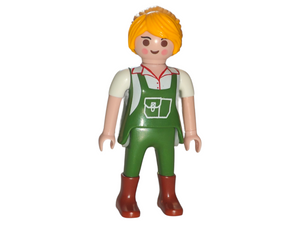 PLAYMOBIL 30 14 4342 Farmer, female, blonde ponytail, green overalls 70608