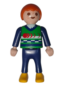 Playmobil Child boy, V-neck shirt, freckles face