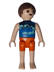 Playmobil Child boy, Blue vest with orange swim suit