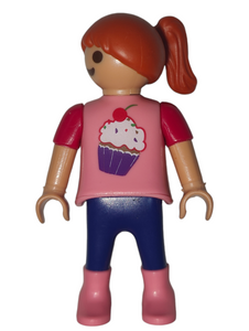 Playmobil Child girl, pink muffin cup cake cupcake shirt