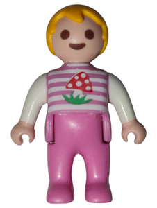 Playmobil 30 12 1350 baby girl with pink outfit and mushroom print