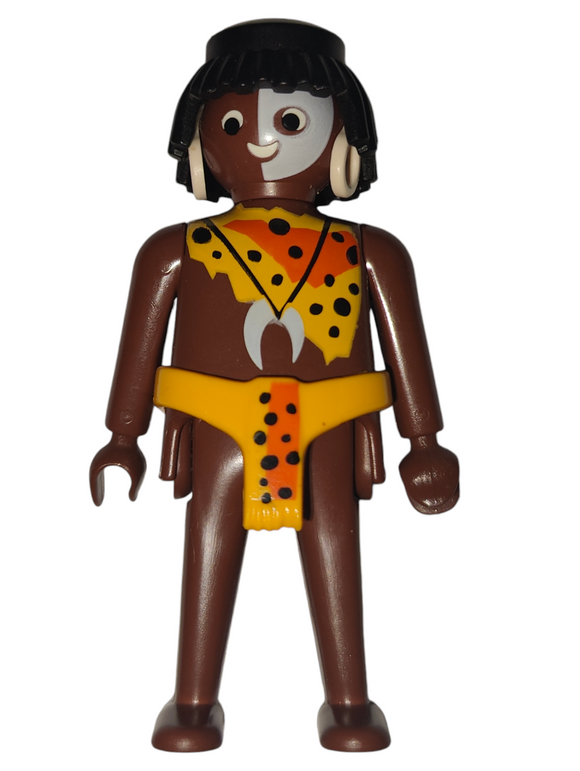 Playmobil 30 00 8140 Jungle native, yellow belt, leopard-skin print on chest 3040, 3097