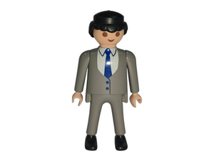 Playmobil 30 00 4900 Conductor of train/bus, grey suit and blue tie 3778 , 4302