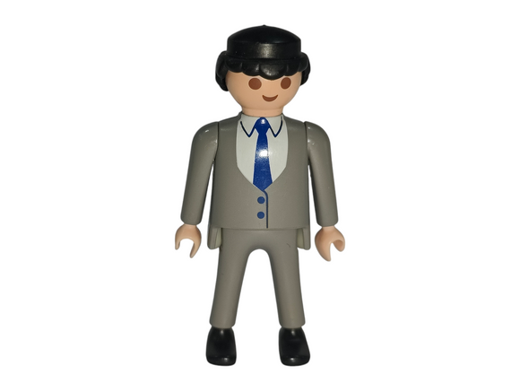 Playmobil 30 00 4900 Conductor of train/bus, grey suit and blue tie 3778 , 4302