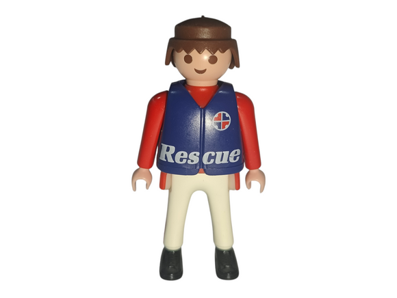 Playmobil 30 00 8180 Rescue tech, red shirt, blue vest, white pants 3070 , 9987