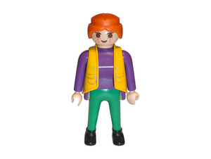 Playmobil 30 14 1310 Woman, purple shirt, yellow vest 3988