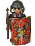 Playmobil 30 00 2752 Roman soldier, red and brown armour including 30 20 4560 roman Sword, 30 26 5820 spear and 30 64 4184 Shield