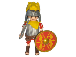 Playmobil 30 00 2692 Roman standard bearer, red and chainmail armour, fur collar including 30 20 4560 roman Sword and 30 63 1962 Shield