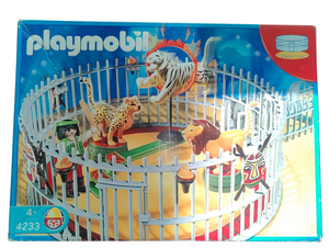 Playmobil 4233 Animal Trainer Circus with Lions and Tigers - COMPLETE