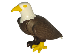 Playmobil 30 66 4590 dark brown, white, yellow-tan Eagle with wings folded