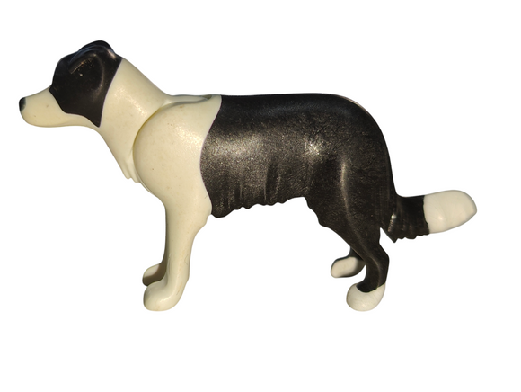 Playmobil 30 66 7432 Black and White Border Collie Dog, Standing