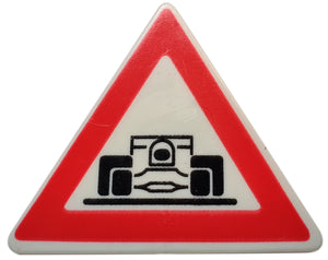 Playmobil 30 63 1603 red triangle, go-kart symbol in black traffic sign 4759 70428