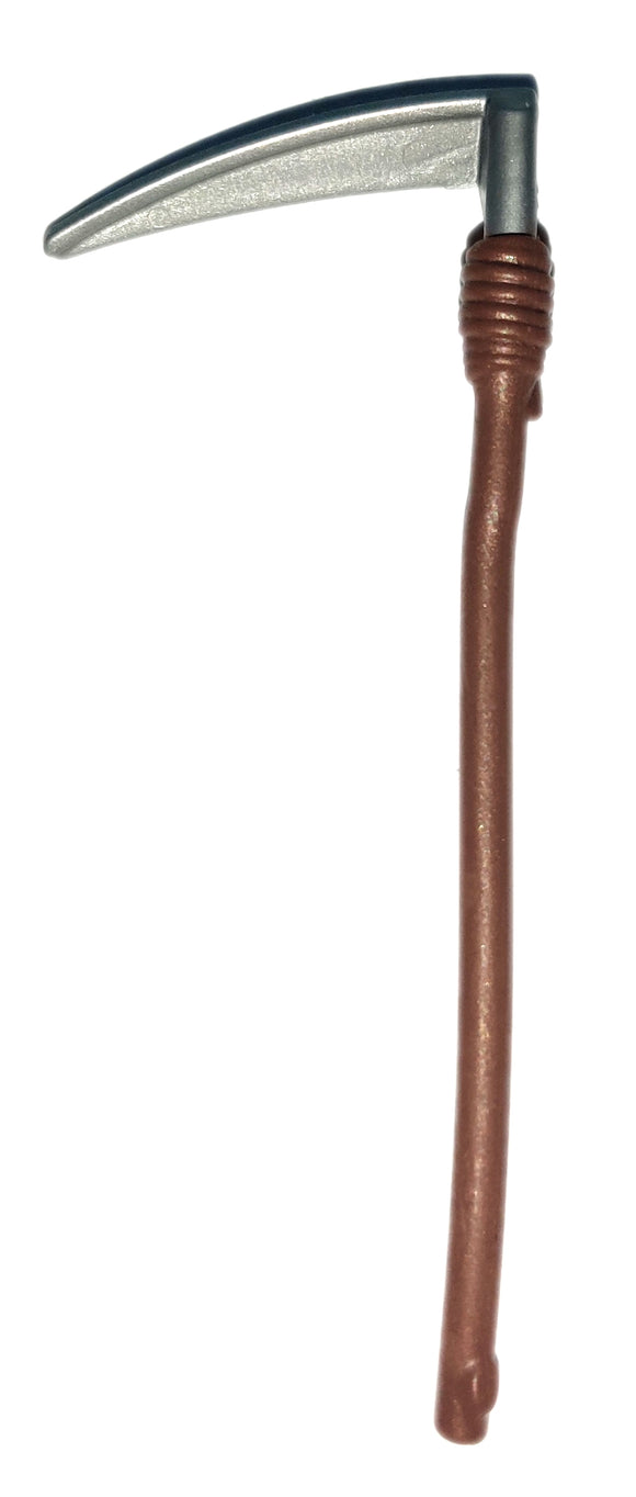 Playmobil 30 67 9573 Handle, long, wooden, socket at tip, and scythe blade 9308