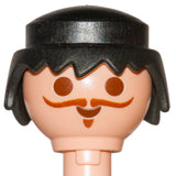 Playmobil Male Black Hair Wig classic updated 30 23 1862 (Perücke-Mann 2010) (No Face)